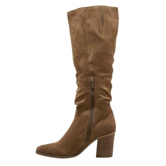 NWT Universal Thread Faux Suede Junie Tall Boots 90975015 Taupe Brown 8.5M - Picture 2 of 11